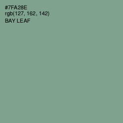 #7FA28E - Bay Leaf Color Image