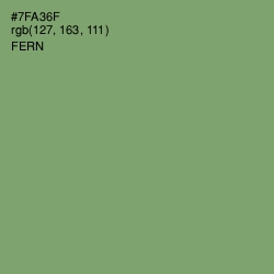 #7FA36F - Fern Color Image
