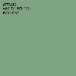 #7FA380 - Bay Leaf Color Image