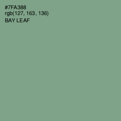 #7FA388 - Bay Leaf Color Image