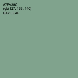 #7FA38C - Bay Leaf Color Image