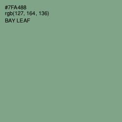 #7FA488 - Bay Leaf Color Image