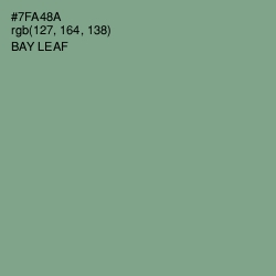 #7FA48A - Bay Leaf Color Image