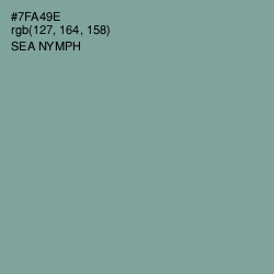 #7FA49E - Sea Nymph Color Image