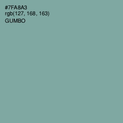 #7FA8A3 - Gumbo Color Image