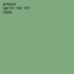 #7FA97F - Fern Color Image