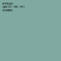 #7FA9A1 - Gumbo Color Image
