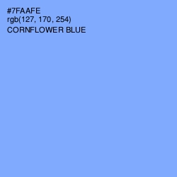 #7FAAFE - Cornflower Blue Color Image