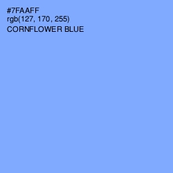 #7FAAFF - Cornflower Blue Color Image