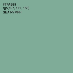 #7FAB99 - Sea Nymph Color Image