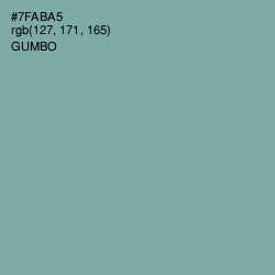#7FABA5 - Gumbo Color Image