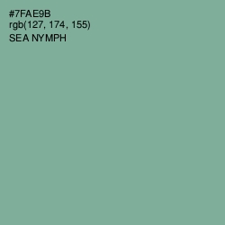 #7FAE9B - Sea Nymph Color Image