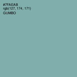 #7FAEAB - Gumbo Color Image