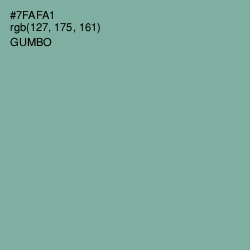 #7FAFA1 - Gumbo Color Image