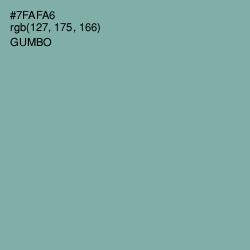 #7FAFA6 - Gumbo Color Image