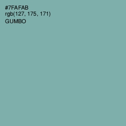 #7FAFAB - Gumbo Color Image