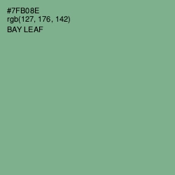 #7FB08E - Bay Leaf Color Image