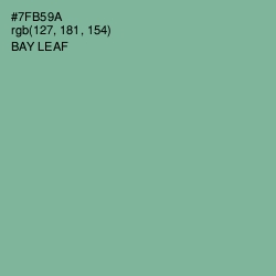 #7FB59A - Bay Leaf Color Image