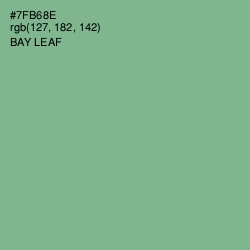 #7FB68E - Bay Leaf Color Image