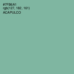 #7FB6A1 - Acapulco Color Image