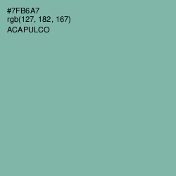 #7FB6A7 - Acapulco Color Image
