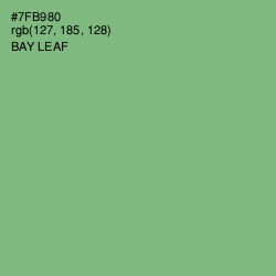 #7FB980 - Bay Leaf Color Image