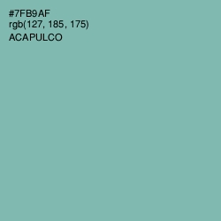 #7FB9AF - Acapulco Color Image