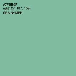 #7FBB9F - Sea Nymph Color Image