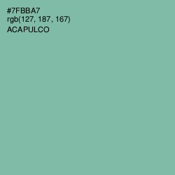 #7FBBA7 - Acapulco Color Image