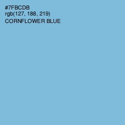 #7FBCDB - Cornflower Blue Color Image