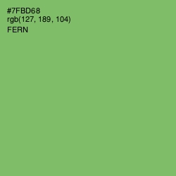 #7FBD68 - Fern Color Image