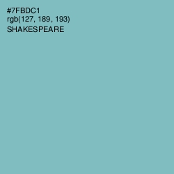 #7FBDC1 - Shakespeare Color Image