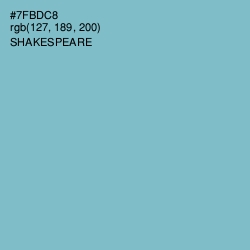 #7FBDC8 - Shakespeare Color Image