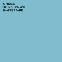 #7FBDCE - Shakespeare Color Image