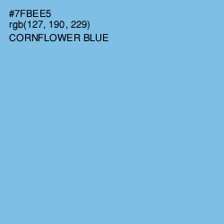 #7FBEE5 - Cornflower Blue Color Image