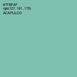 #7FBFAF - Acapulco Color Image