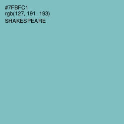 #7FBFC1 - Shakespeare Color Image