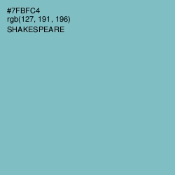 #7FBFC4 - Shakespeare Color Image