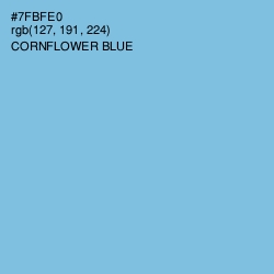 #7FBFE0 - Cornflower Blue Color Image