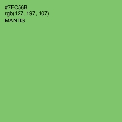 #7FC56B - Mantis Color Image