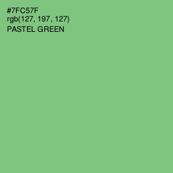 #7FC57F - Pastel Green Color Image