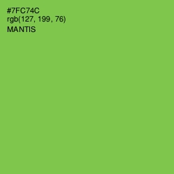 #7FC74C - Mantis Color Image
