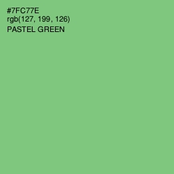 #7FC77E - Pastel Green Color Image