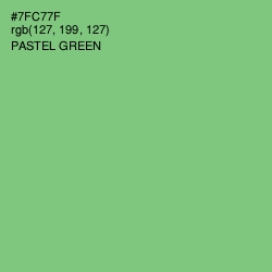 #7FC77F - Pastel Green Color Image