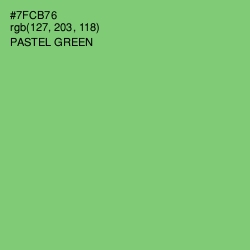 #7FCB76 - Pastel Green Color Image