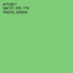 #7FCB77 - Pastel Green Color Image