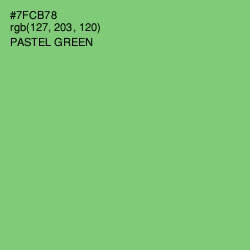 #7FCB78 - Pastel Green Color Image