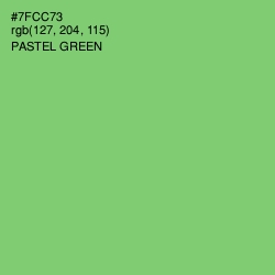 #7FCC73 - Pastel Green Color Image