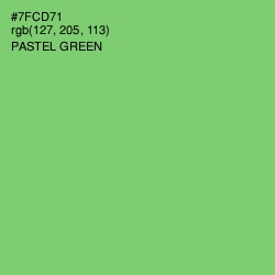 #7FCD71 - Pastel Green Color Image