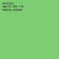 #7FCD72 - Pastel Green Color Image